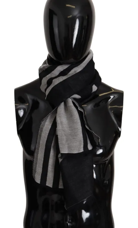 Elegant Monochrome Men's Scarf Wrap sold by Louxly
