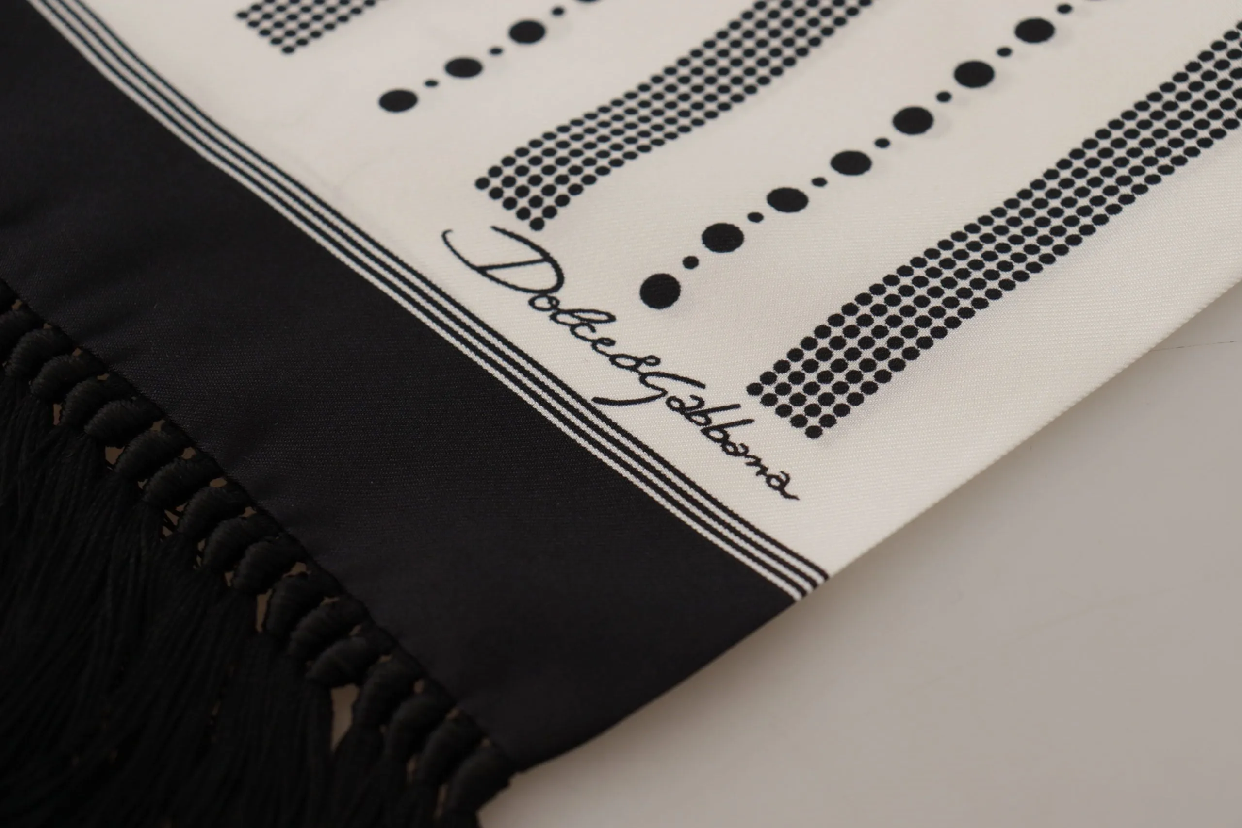 Elegant Monochrome Silk Men's Scarf sold by Louxly product image thumbnail 5