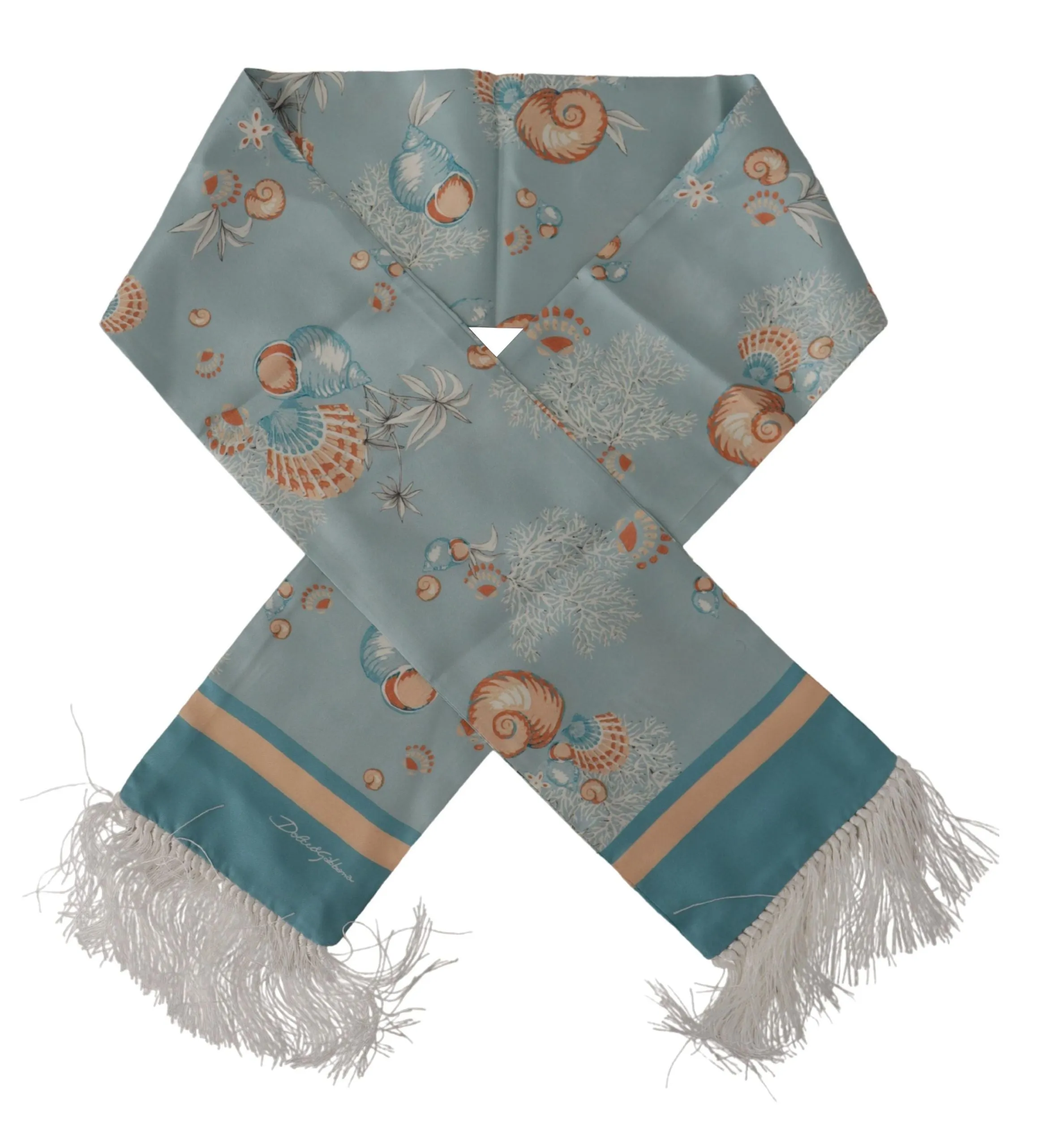 Elegant Silk Scarf with Shell Motif sold by Louxly product image thumbnail 3