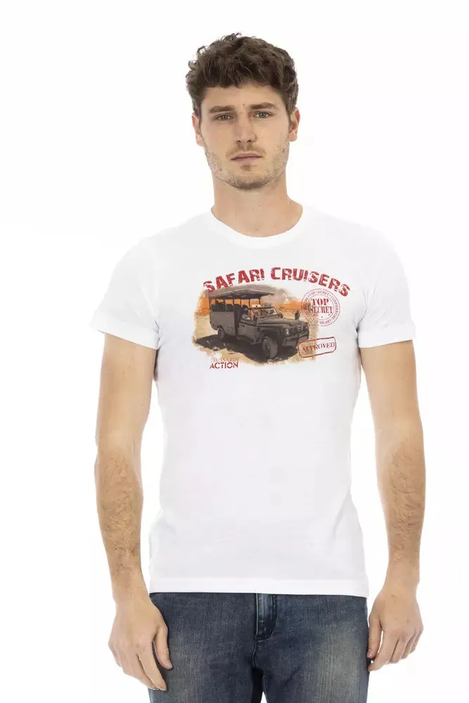 White Cotton Men T-Shirt sold by Louxly