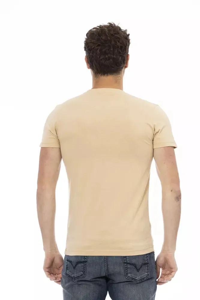 Beige Cotton Men T-Shirt sold by Louxly product image thumbnail 3
