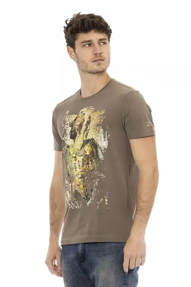 Brown Cotton Men T-Shirt sold by Louxly product image thumbnail 2