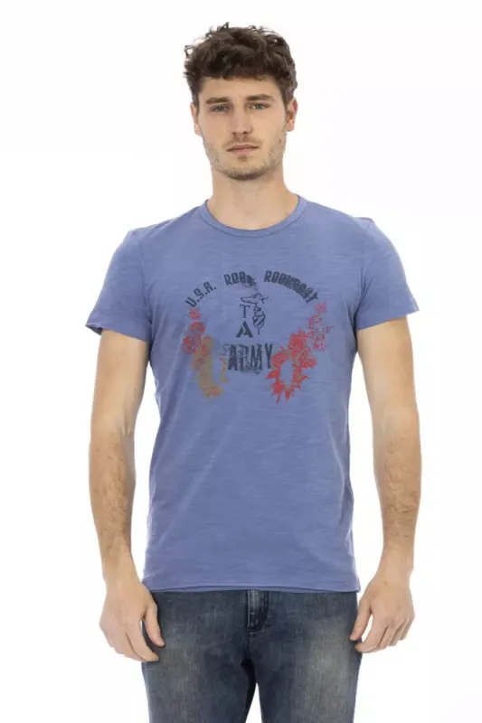 Blue Cotton Men T-Shirt sold by Louxly