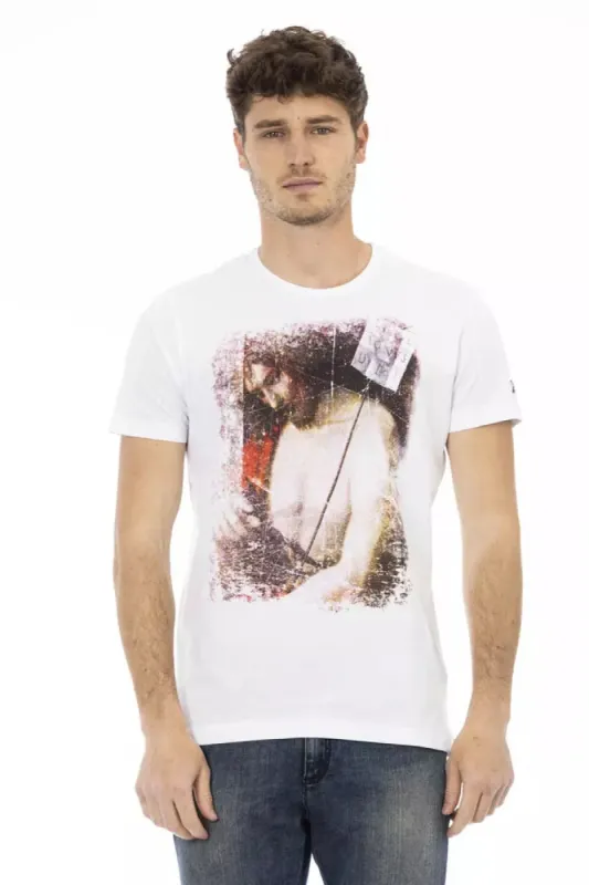 White Cotton Men T-Shirt sold by Louxly
