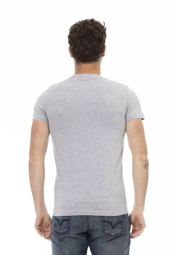 Gray Cotton Mens TShirt sold by Louxly product image thumbnail 3