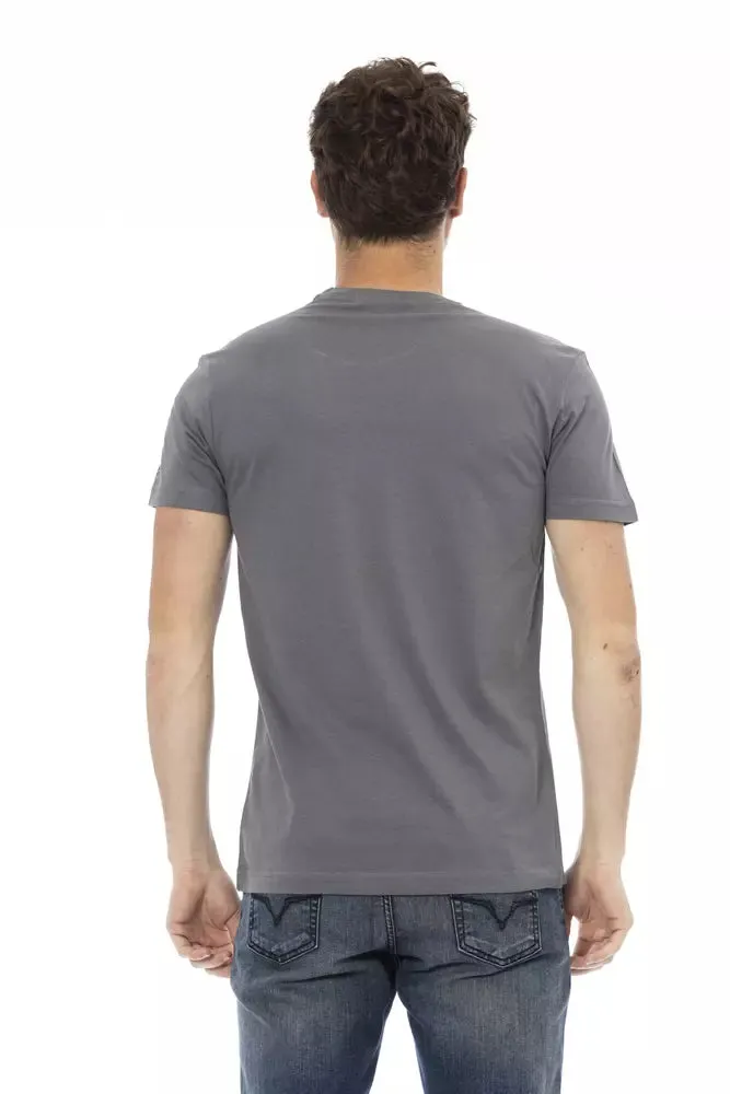 Gray Cotton Men T-Shirt sold by Louxly product image thumbnail 3