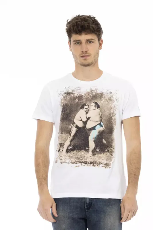 White Cotton Men T-Shirt sold by Louxly