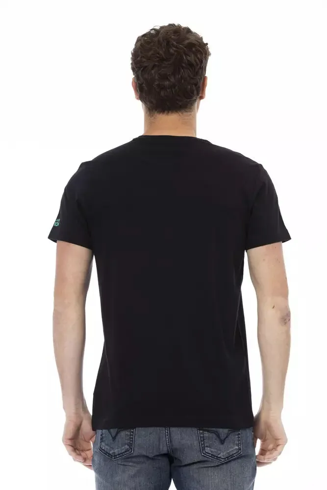 Black Cotton Men T-Shirt sold by Louxly product image thumbnail 3