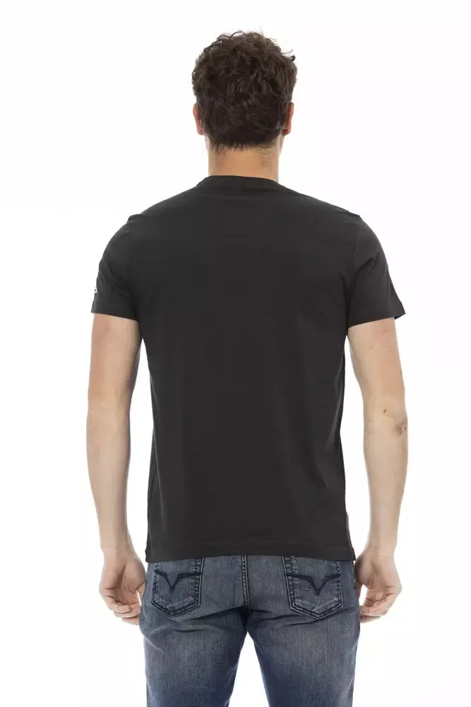 Black Cotton Men T-Shirt sold by Louxly product image thumbnail 3