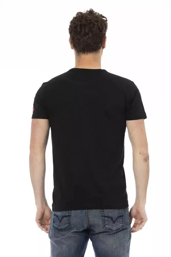 Black Cotton Men T-Shirt sold by Louxly product image thumbnail 3