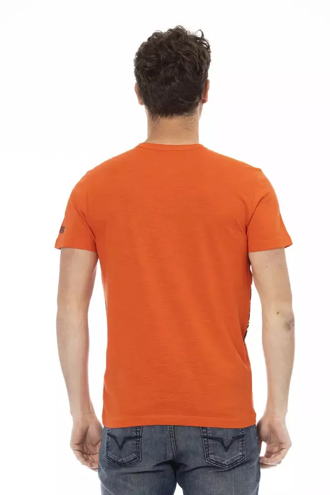 "Orange Cotton Men T-Shirt" sold by Louxly product image thumbnail 3