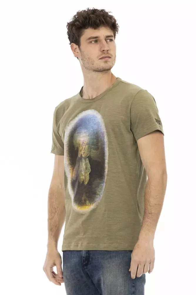 Green Cotton Men T-Shirt sold by Louxly product image thumbnail 2