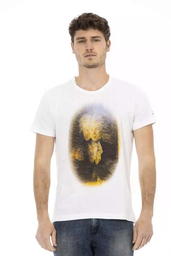 White Cotton Men T-Shirt sold by Louxly