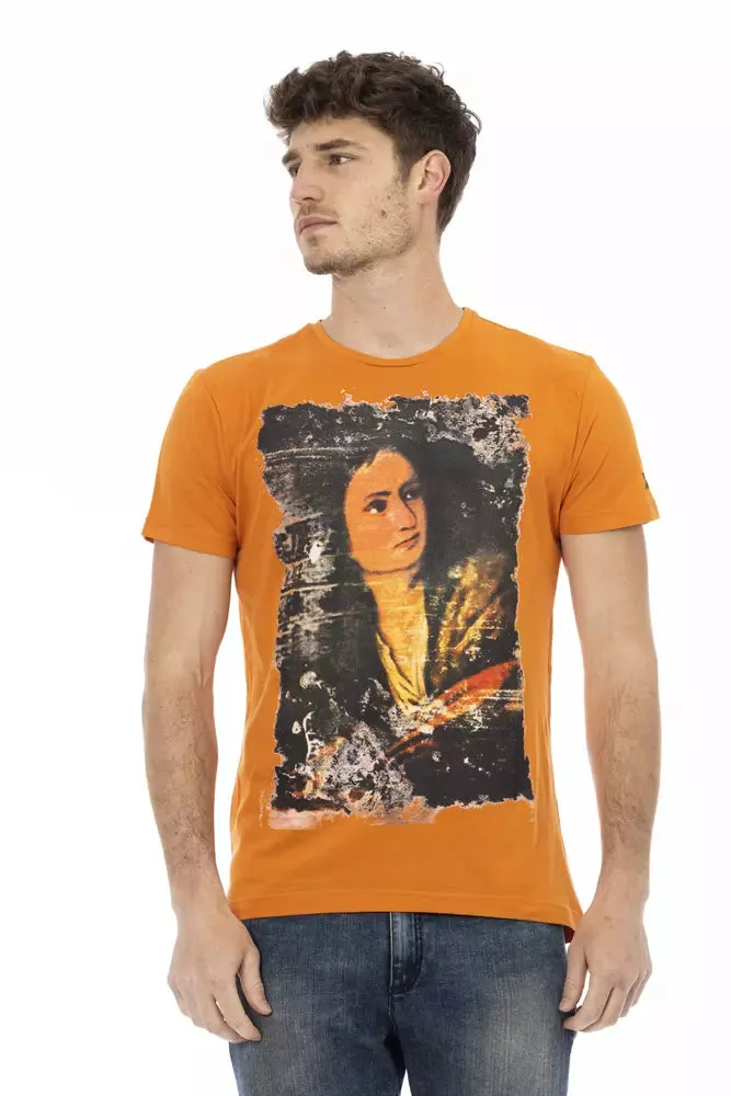 Orange Cotton Men T-Shirt sold by Louxly