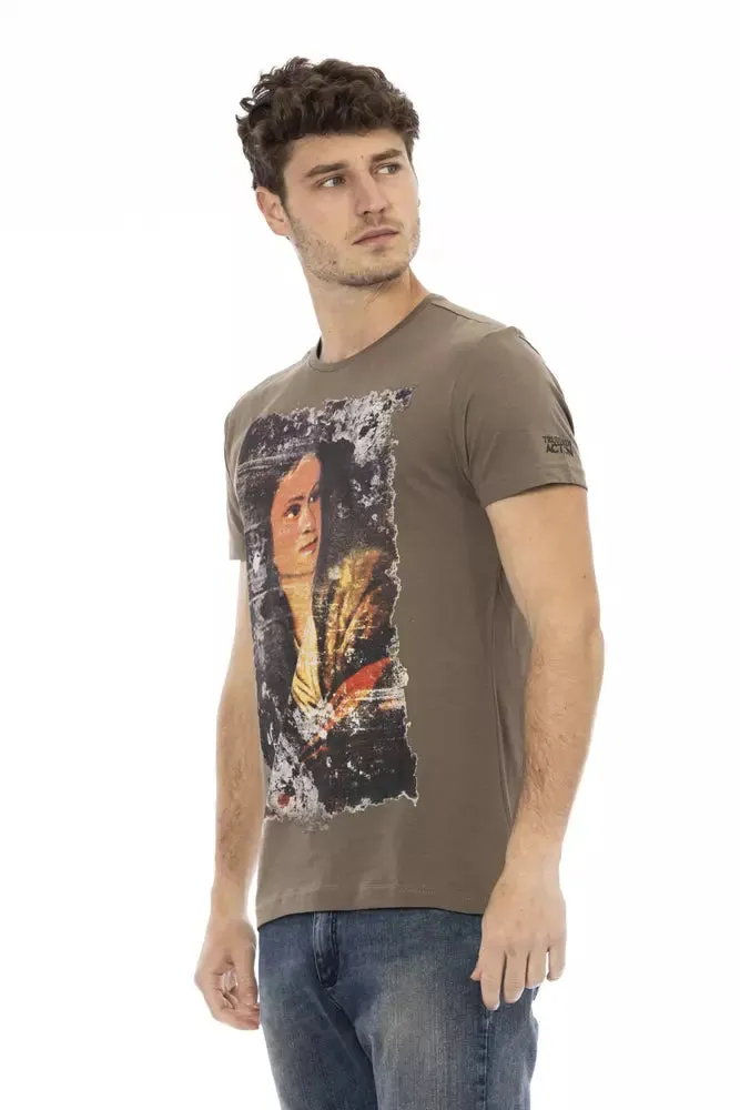 Brown Cotton Men T-Shirt sold by Louxly product image thumbnail 2