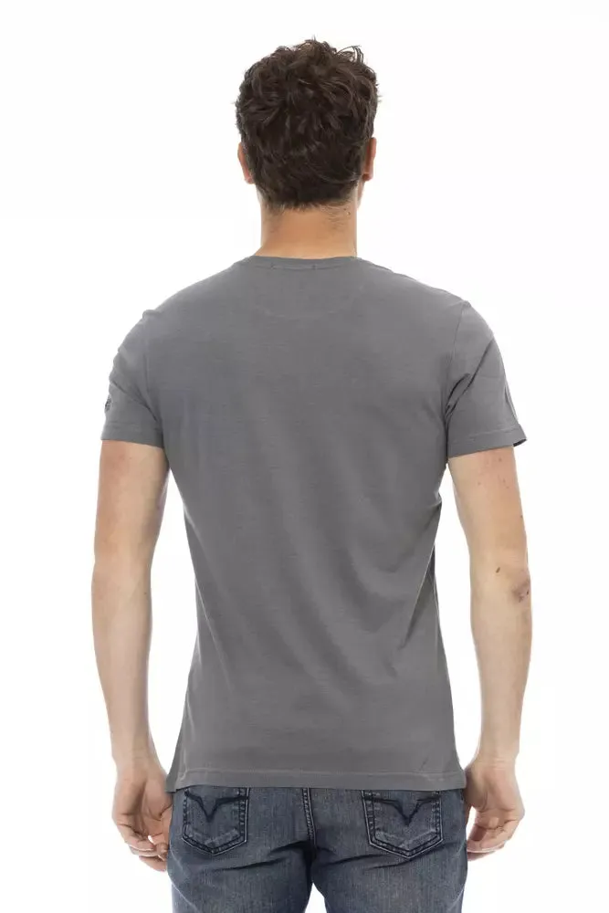 Gray Cotton Men T-Shirt sold by Louxly product image thumbnail 3