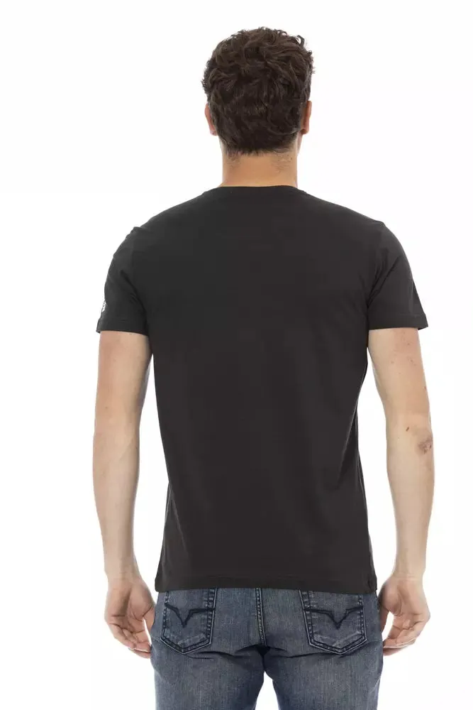 Black Cotton Men T-Shirt sold by Louxly product image thumbnail 3