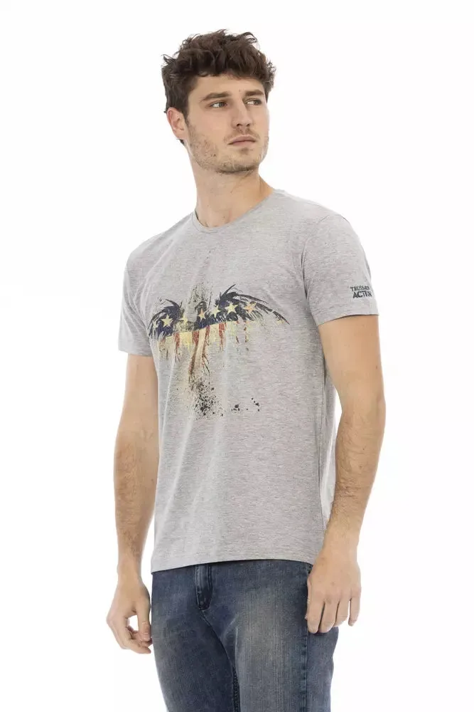Gray Cotton Men T-Shirt sold by Louxly product image thumbnail 2