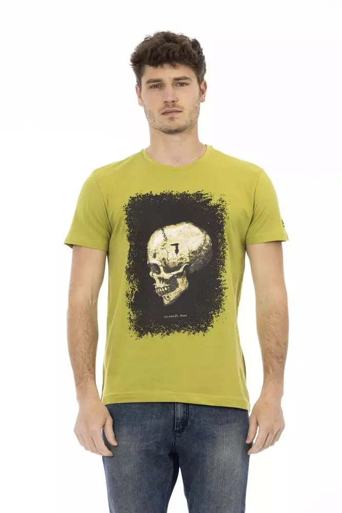 Green Cotton Men T-Shirt sold by Louxly
