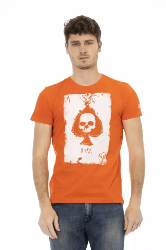 Orange Cotton Men T-Shirt sold by Louxly