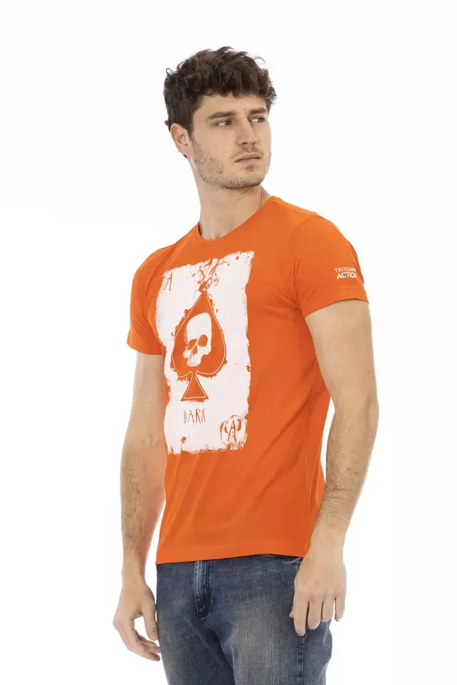 Orange Cotton Men T-Shirt sold by Louxly product image thumbnail 2