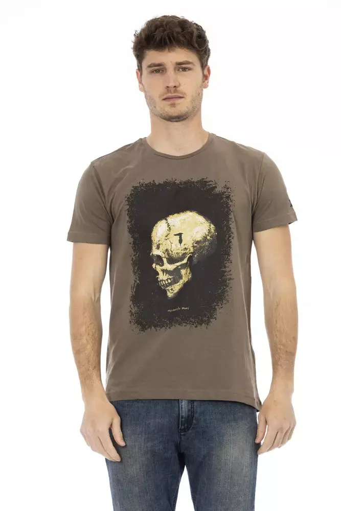 Brown Cotton Men T-Shirt sold by Louxly