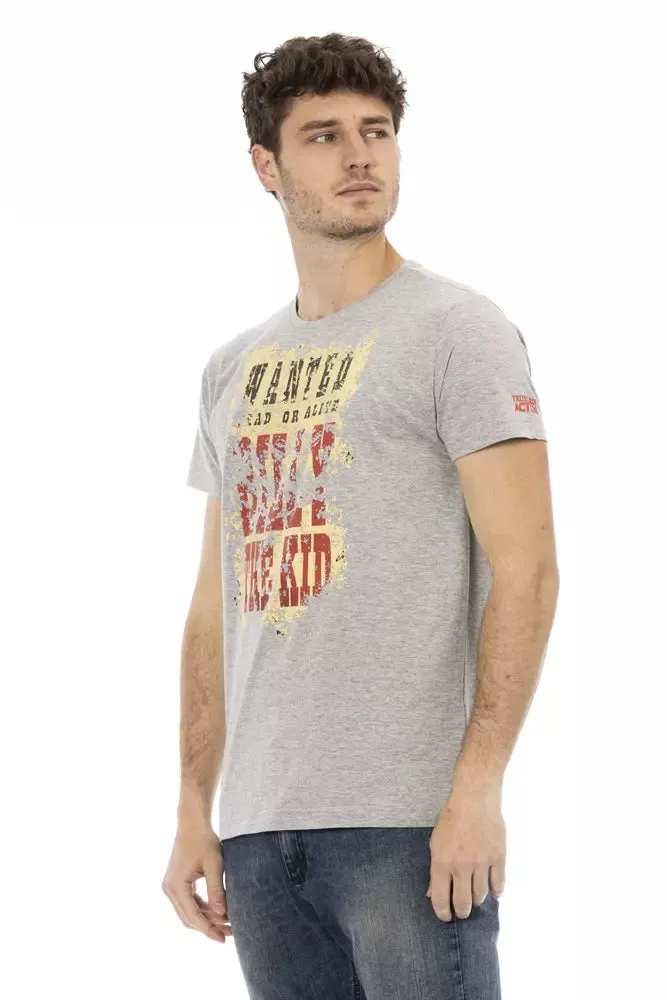 Gray Cotton Men T-Shirt sold by Louxly product image thumbnail 2