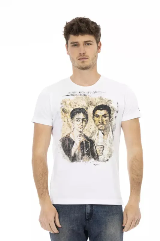 White Cotton Men TShirt sold by Louxly