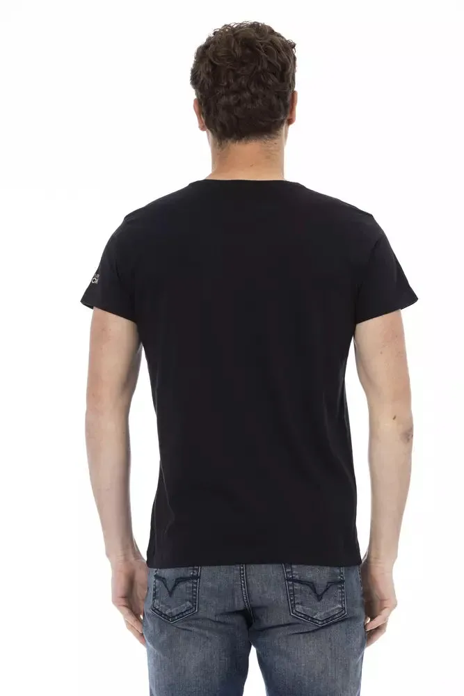 Black Cotton Men T-Shirt sold by Louxly product image thumbnail 3