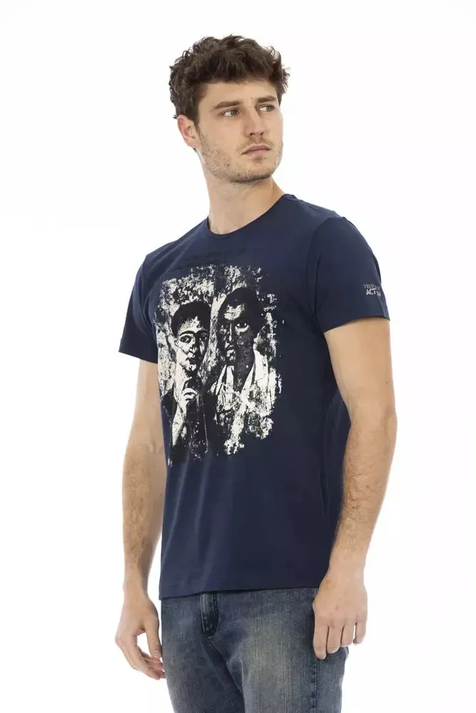 Blue Cotton Men T-Shirt sold by Louxly product image thumbnail 2