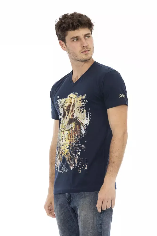 Blue Cotton Men T-Shirt sold by Louxly product image thumbnail 2