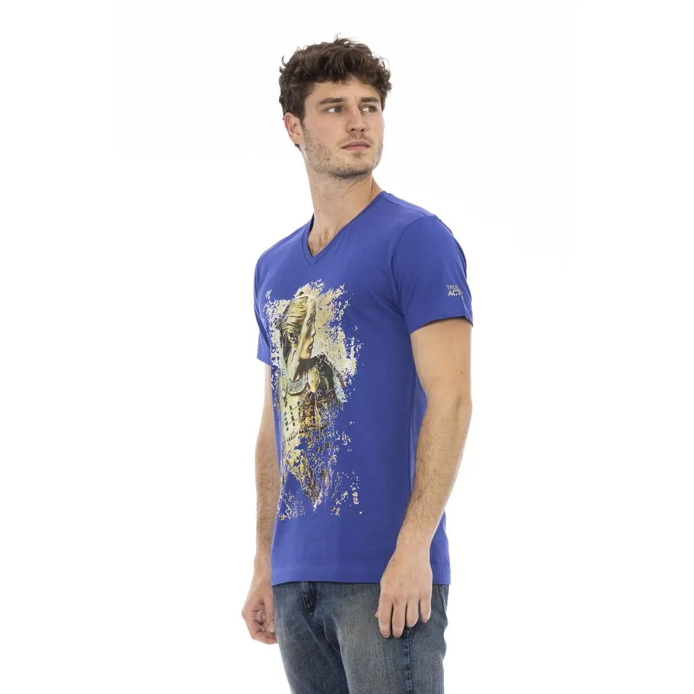 Blue Cotton Men T-Shirt sold by Louxly product image thumbnail 2