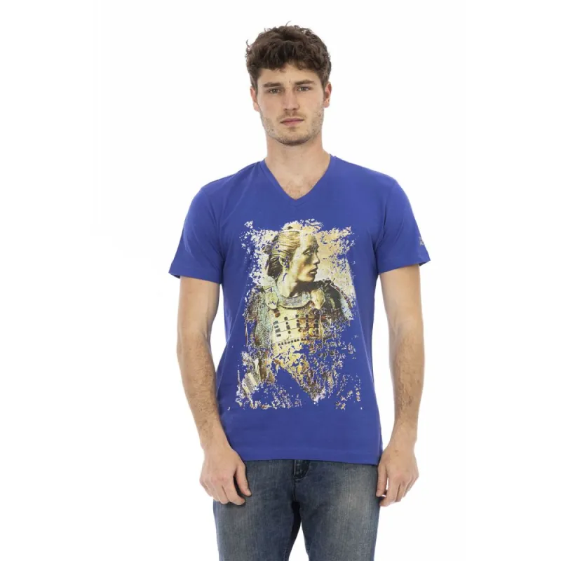 Blue Cotton Men T-Shirt sold by Louxly