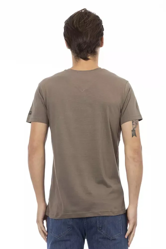 Brown Cotton Men T-Shirt sold by Louxly product image thumbnail 3