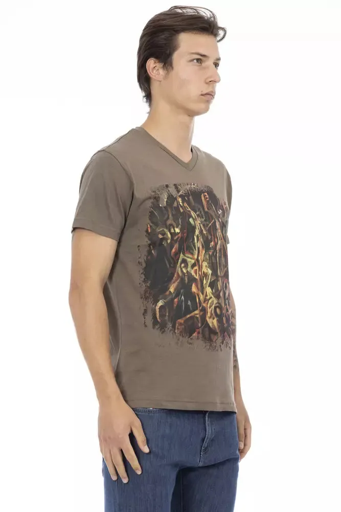 Brown Cotton Men T-Shirt sold by Louxly product image thumbnail 2