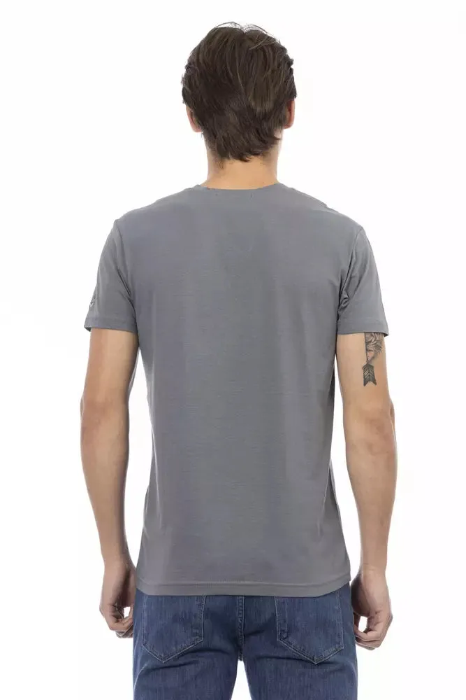 Gray Cotton Mens TShirt sold by Louxly product image thumbnail 3