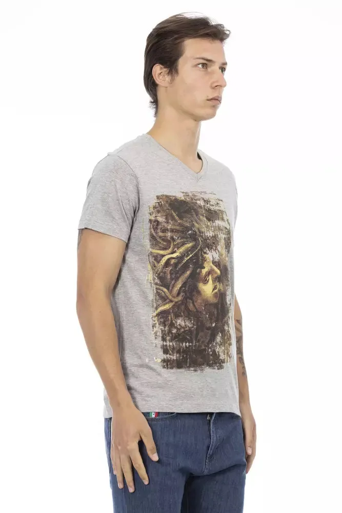 Gray Cotton Men T-Shirt sold by Louxly product image thumbnail 2