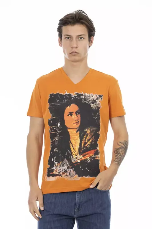 Orange Cotton Men T-Shirt sold by Louxly