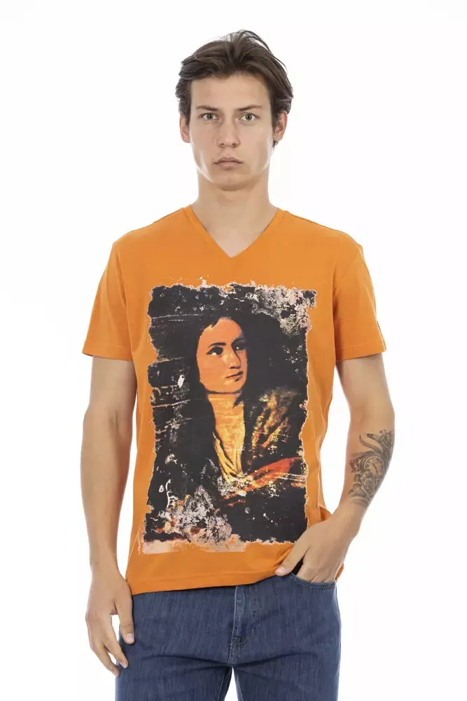 Orange Cotton Men T-Shirt sold by Louxly