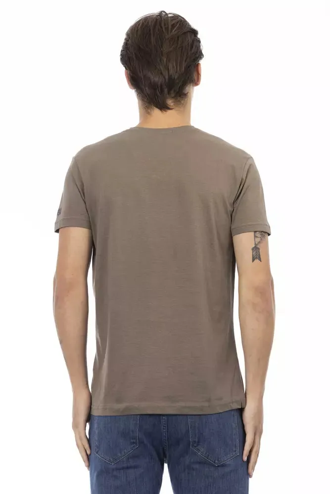 Brown Cotton Men T-Shirt sold by Louxly product image thumbnail 3