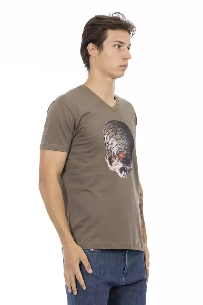 Brown Cotton Men T-Shirt sold by Louxly product image thumbnail 2