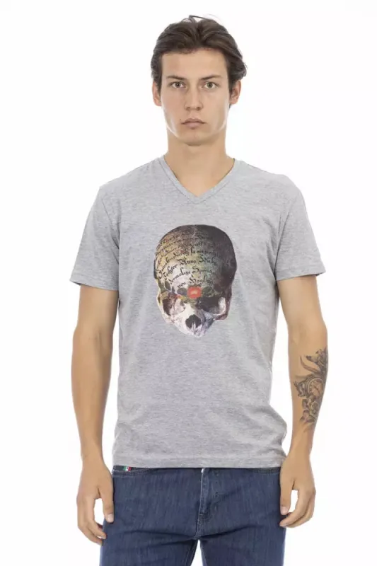 Gray Cotton Men T-Shirt sold by Louxly