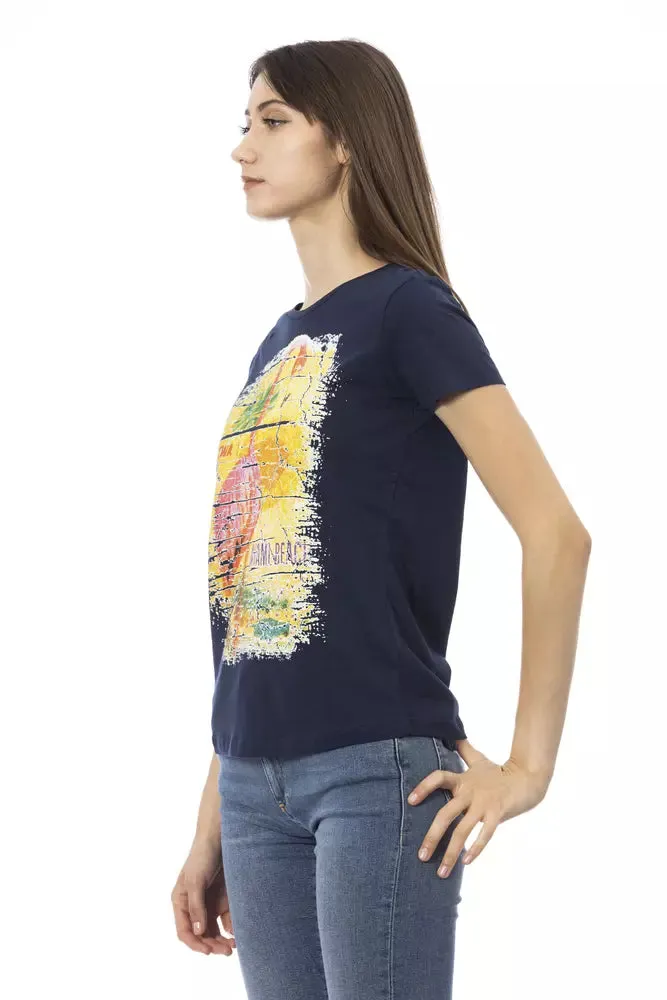 Blue Cotton Women T-Shirt sold by Louxly product image thumbnail 2