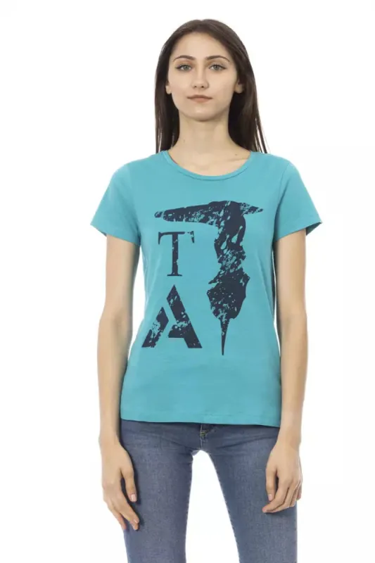 Light Blue Cotton Women Top sold by Louxly