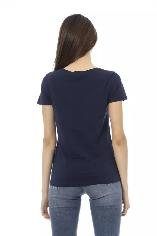Blue Cotton Women T-Shirt sold by Louxly product image thumbnail 3