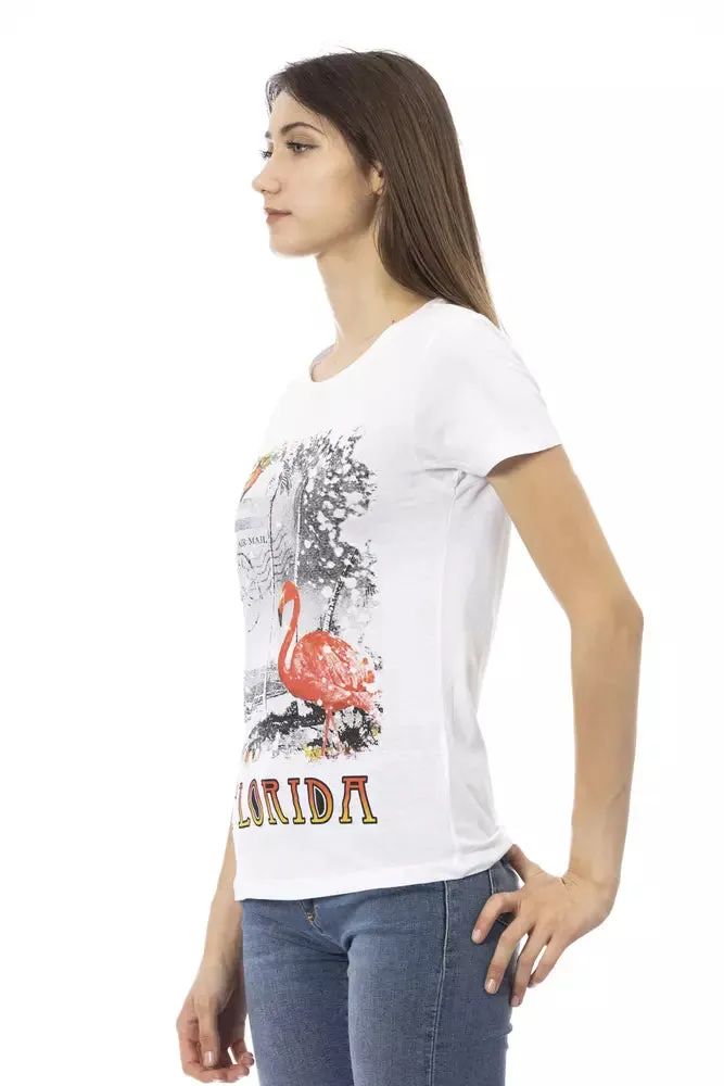 White Cotton Women T-Shirt sold by Louxly product image thumbnail 2