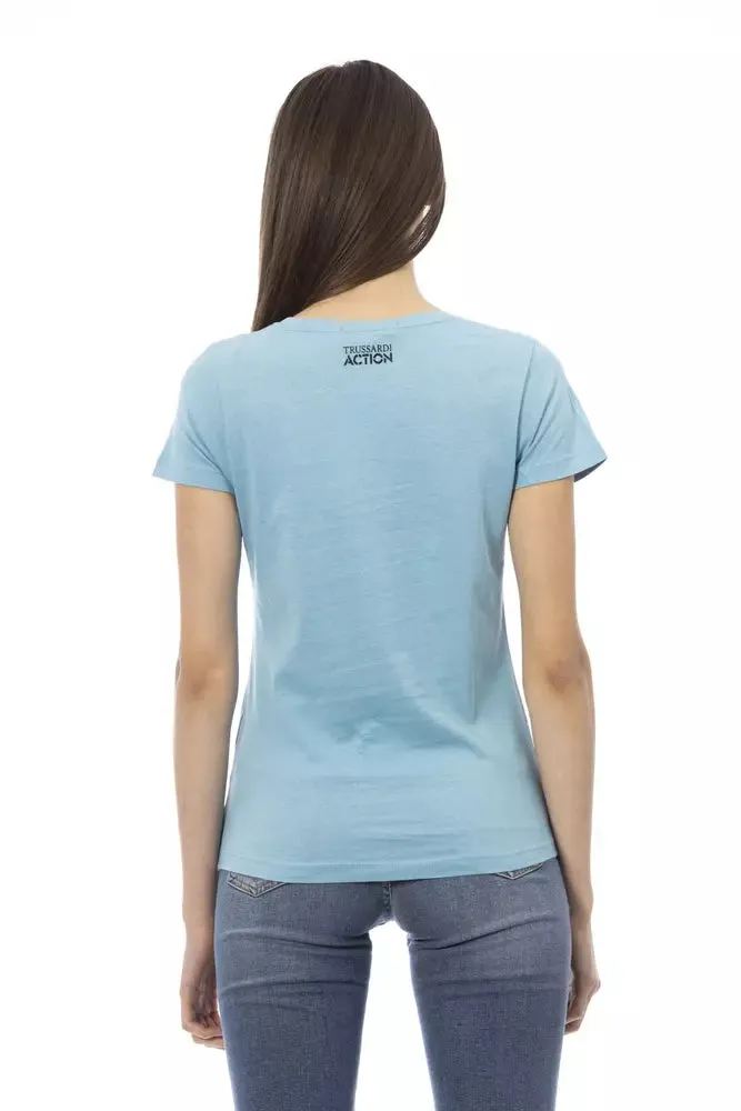Light Blue Cotton Women Top sold by Louxly product image thumbnail 3