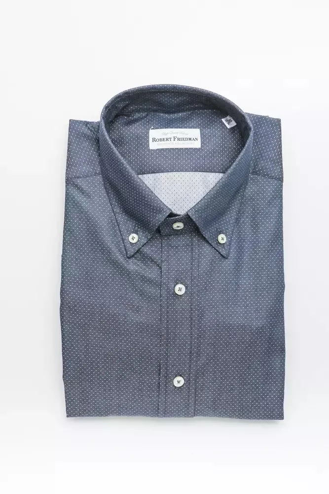 Blue Cotton Men Shirt sold by Louxly