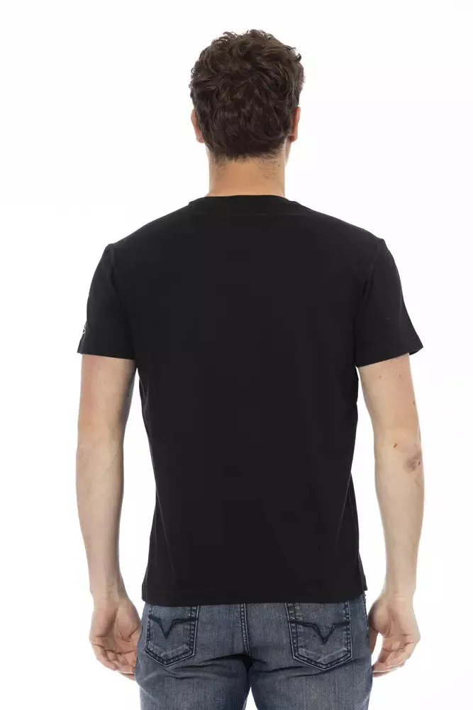 Black Cotton Men T-Shirt sold by Louxly product image thumbnail 3