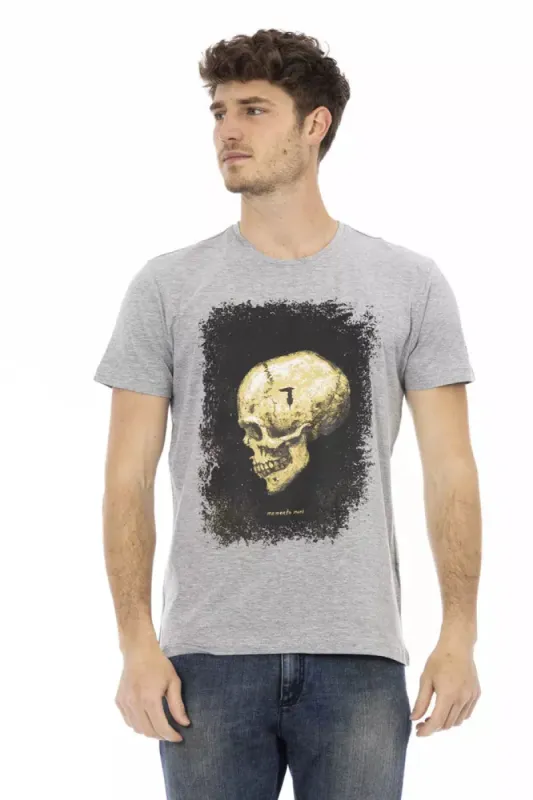 Gray Cotton Men T-Shirt sold by Louxly